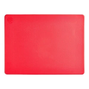 Tabla de cortar de polietileno rojo de 12"" x 9"" x 1/2"" - Listada por NSF y libre de BPA - Imagen 1 de 7