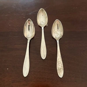 Juego de 3 cucharas antiguas vintage Oneida community Par Plate - Imagen 1 de 3