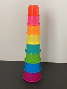 The First Years 8 piece STACK-N-COUNT Nesting Cups Toy Set - Picture 1 of 4