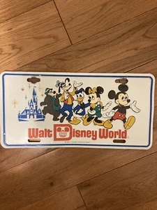 Vintage Walt Disney World Mickey and Friends Nummernschild, gebraucht - Bild 1 von 4