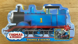NIB Ravensburger Childrens 24-Piece Jigsaw Puzzle THOMAS & ASHIMA Shaped Box - Picture 1 of 7