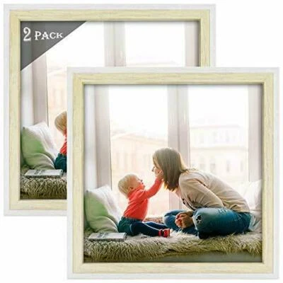 Set of 2 8x8 Picture Frame for Desk/ Wall Display Great for Baby ,Weddings Photo - Image 1 of 4