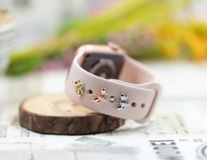 Set of 4 Honey Bee Stud - Watch Band Charm for Apple Watch, 2 Silver & 2 Gold - Picture 1 of 3