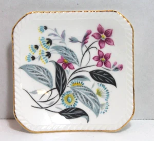 Vintage Royal Adderley Floral Bone China England Floral Trinket Dish 4 X 4" - Picture 1 of 3