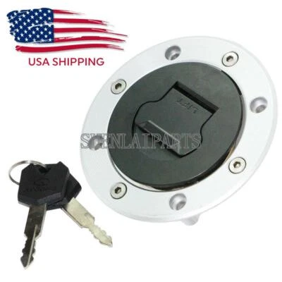 Fuel Gas Tank Cap Cover Lock Keys For Suzuki GSXR 600 750 1000 1300 GSF GSX SV Foto 1 de 4