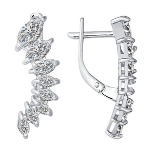 Ohrringe Silberohrringe Creolen 925 Sterling Silber Zirkonia Damen Markenschmuck - Picture 1 of 3