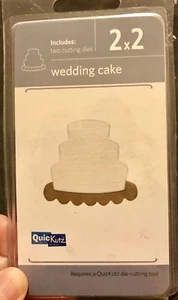 QuicKutz Die Wedding Cake 2pc Lot Paper Play Die-Cut New Sizzix Scrapbook Cards - Picture 1 of 3