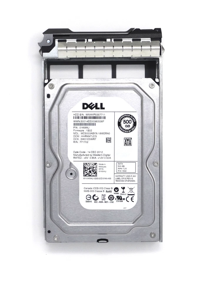 WD5003ABYX-18WERA0 DELL WESTERN DIGITAL 500GB 7.2K 6GBPS SATA 3.5'' HARD DRIVE - Image 1 of 1