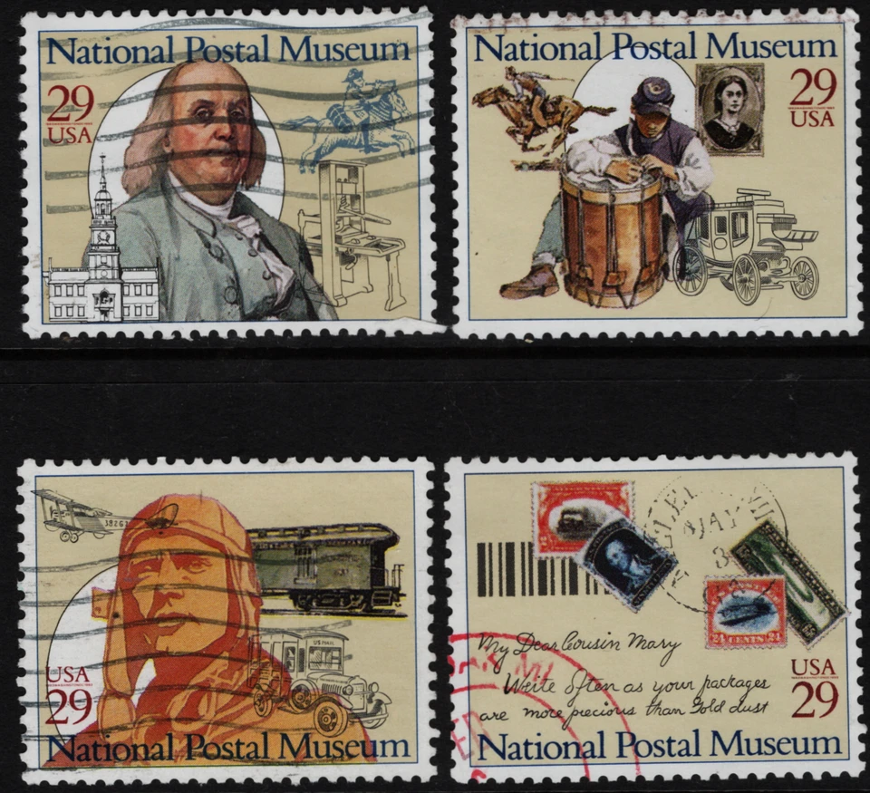 OFF paper #2779-82 National Postal Museum 29c (used set of 4) 1993  _n142 - Image 1 of 1