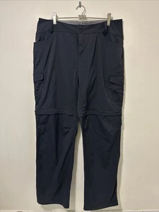 Kathmandu Women's Full Length Zip Off Hiking Pants / Shorts 18 Navy Black - Picture 1 of 13