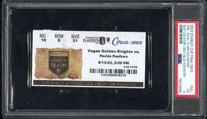 2023 STANLEY CUP VGK FINAL CLINCHING GAME BIGLIETTO LOCALIZZATORE 5 POSTI PSA SLAB 13/06/23 - Foto 1 di 2