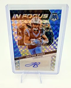 2025 Panini Mosaic Jonathon Brooks In Focus Silver Mosaic Auto 🔥 Panthers - Picture 1 of 2