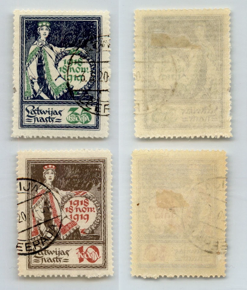 Letônia 1919 SC 60-61 usado. rtd279 - Imagem 1 de 1