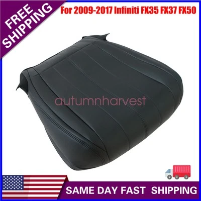 NUEVO para Infiniti FX35 FX37 FX50 2009-2017 parte inferior del conductor cubierta de asiento de cuero negro Foto 1 de 4