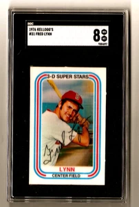 Fred Lynn 1976 Kellogg's 3-D Super Stars #31 SGC 8 NM/MT Boston Red Sox - Picture 1 of 2