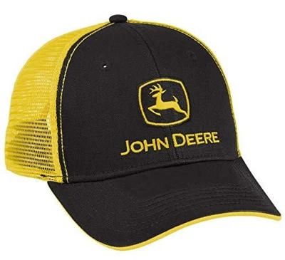Gorra de malla negra y amarilla John Deere auténtica con licencia - LP69091 Foto 1 de 4