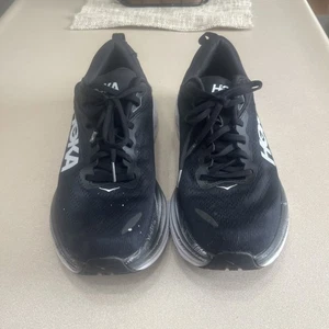 Hoka One One Bondi 8 Damenschuhe Größe 9,5 B Laufschuhe Turnschuhe schwarz weiß - Bild 1 von 12