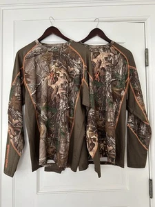 lot. Browning men’s L RealTreeX long sleeve hunting Tshirts stretch lightweight - Picture 1 of 24