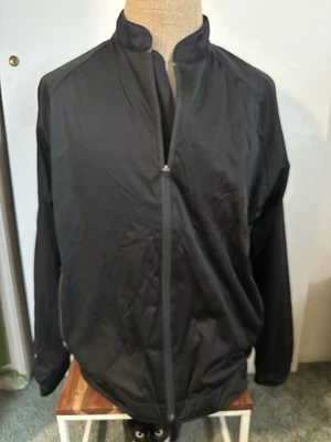 Chaqueta cortavientos Sun Mountain Rainflex para hombre grande negra resistente al agua golf Foto 1 de 4