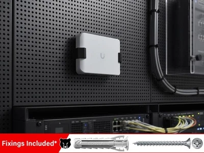 Ubiquiti Unifi USW Flex Mini 1G Switch Wall Mount Under Desk/Shelf Bracket Black - Image 1 of 4