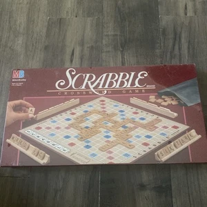 Vintage 1989 Scrabble Crossword Board Game Milton Bradley New Sealed Box - Picture 1 of 9