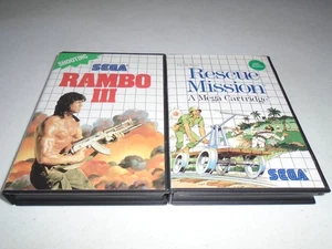 Rambo III & Rescue Mission (Light Phaser games) ☆☆ Complete Sega Master System - Picture 1 of 10