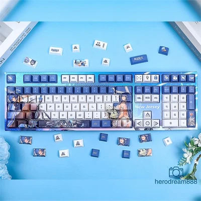 Azur Lane USS New Jersey Keycap New Dye-sub 124 Keycaps for Cherry MX Keyboard - Image 1 of 4