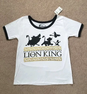 Disney Parks Nwt The Lion King Graphic Women's Ringer T-shirt White/Black Size L - Picture 1 of 6