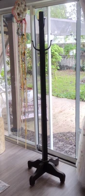 SIKES Arts and Crafts Style Mission Oak Coat & Hat Rack Hall Tree Antique Stand - Image 1 of 4