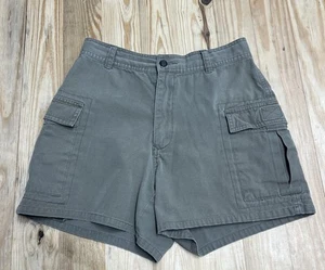 J Crew Women's Active Cargo Shorts Size 4 Khaki Brown Zipper Pockets 100% Cotton - Picture 1 of 5