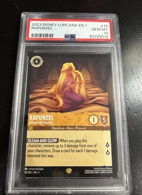 PSA 10 Rapunzel Legendary 2023 Disney Lorcana EN 1 #18 GEM MINT - Image 1 of 2