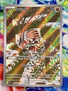 Swinub Illustration Rare SV09: Journey Together 165/159 NM - Pokemon TCG - Picture 1 of 2