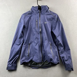 Nike Jacket Womens Medium Blue Hypershield Hooded Full Zip Outdoor Activewear - Picture 1 of 9