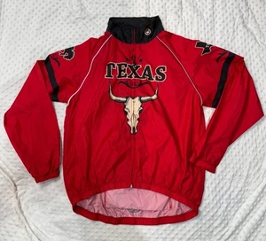 NEU Canari Radsport Windbreaker Pullover Jacke rot Texas Longhorn Totenkopf Herren XL - Bild 1 von 6