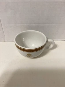 Taza de té individual Dunn Bennett Burslem Inglaterra de colección rara blanca marrón - Imagen 1 de 14