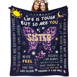 Sisters Birthday Gifts Throw Blanket 60"x50" Birthday Gifts from Sister - Picture 1 of 7