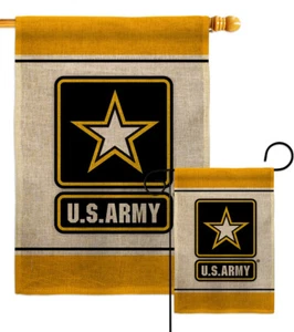 US Army Burlap Garden Flag Armed Forces Decorative Small Gift Yard House Banner - Picture 1 of 17