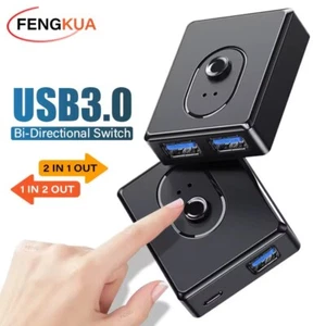 USB 3.0 Switch 2 to 1 For Multiple Computers & Mouse, Keyboard & Printer - Picture 1 of 1
