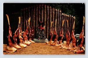 Cartolina North Carolina Cherokee NC Unto These Hills gioco anni 60 non spedita cromata - Foto 1 di 2