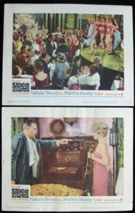 Splendor in the Grass Lot x 2 ORIGINAL 1961 WB US Lobby Card VTG Warren Beatty - Picture 1 of 1