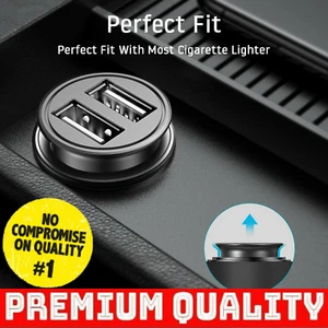 Fast Car Charger 2 USB Port For Iphone Samsung Cigarette Lighter Socket Adapter - Zdjęcie 1 z 7