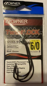 OWNER TwistLock W/CPS 6/0 Hooks 3 pcs/PK #5132-161 - Picture 1 of 1