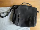 bleu de chauffe POSTMAN Eclair M leather bag black made in France Suede