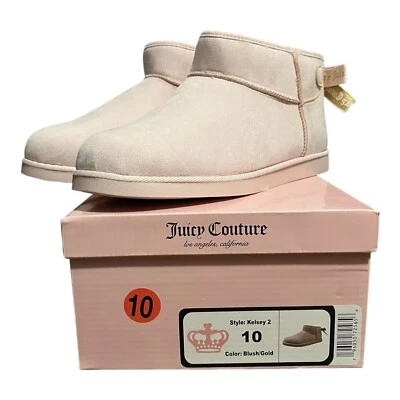 Juicy Couture Kelsey 2 Blush/Gold Boots with Fur Lining Womens Size 10 new shoes - Image 1 of 4