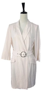 Venus Wrap Coat Dress With Belt- Size 14 Pale Pink - Picture 1 of 11