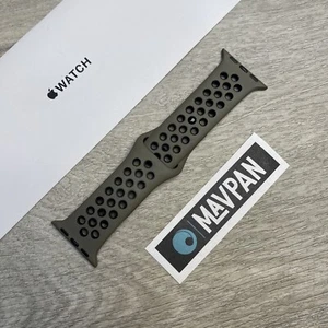 Correa de reloj original Apple Nike gris oliva/negro 40/41/42 mm serie S/M 6 7 8 9 10 - Imagen 1 de 7