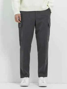 Theory L120119 Mens Grey Curtis Bonded Wool Cargo Pants Size 33 - Picture 1 of 8