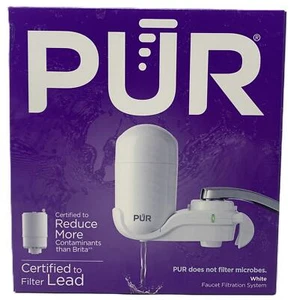 PUR FM3333B Faucet Water Filtration System- Vertical Mount, White, Lead Reducing - Picture 1 of 8