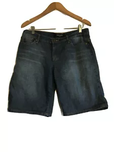 Pantalones cortos de jean Nine West para mujer talla 8 con puños dobladillo elástico azul - Imagen 1 de 4