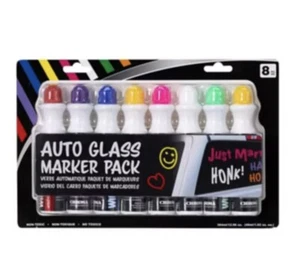 Auto Glass, Car & Window Marker Kit, Pack Of 8, Multicolor- Weather resistant - Picture 1 of 3